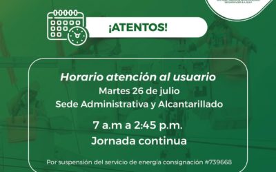 Atención al cambio de horario